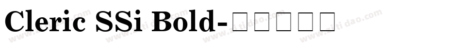 Cleric SSi Bold字体转换